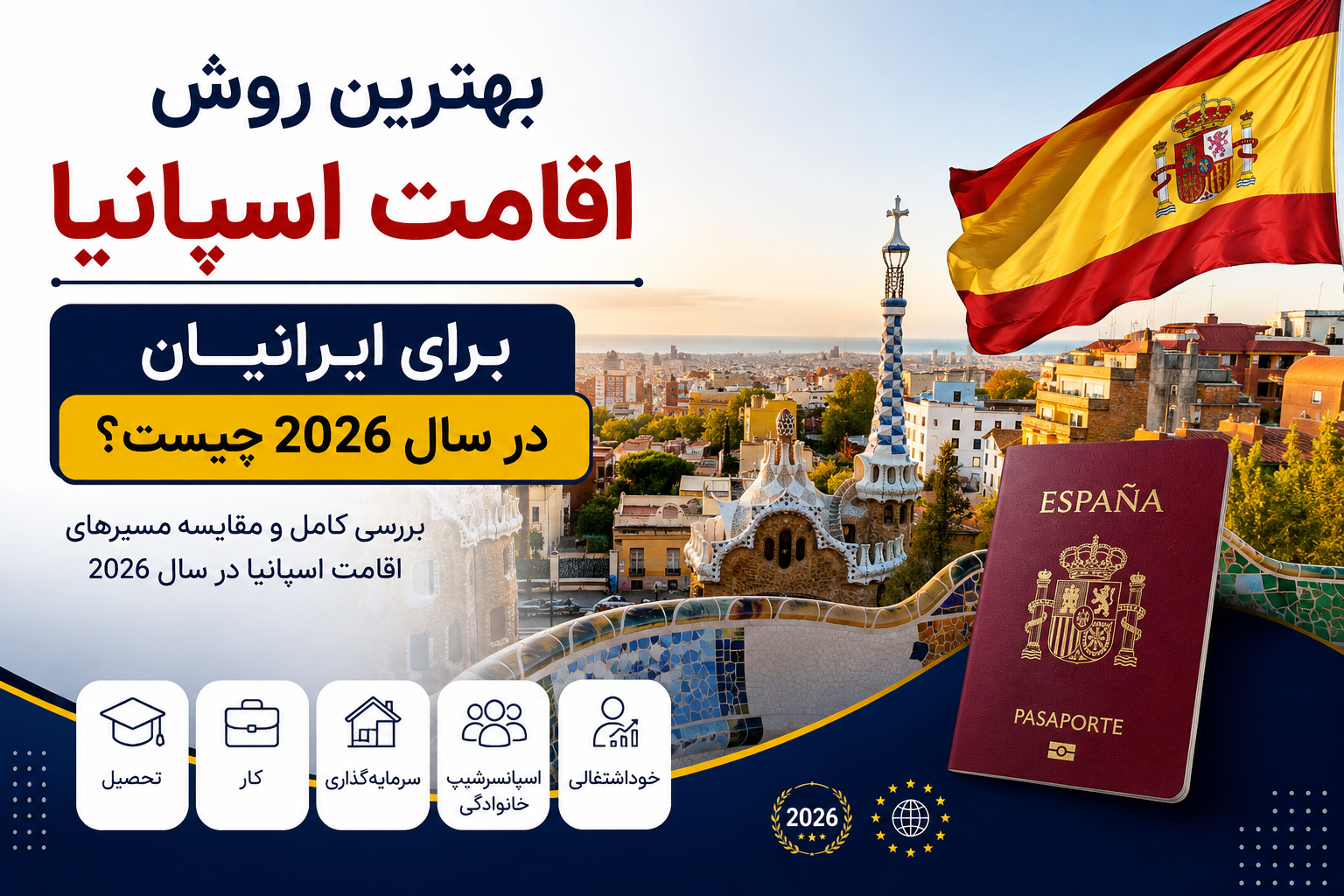 بهترین روش اقامت اسپانیا برای ایرانیان در سال ۲۰۲۶ چیست؟